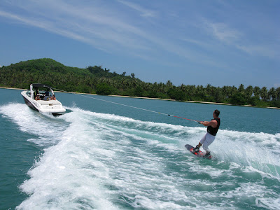 Wakeboarding at Koh Rang Yai, photo by Helicam Asia