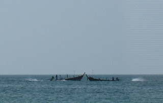 Longtail boats off Karon Beach