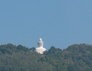 You can see the back of the Big Buddha's head from Karon Beach