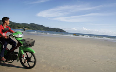 Kid on moped, Kata Beach, 28th July