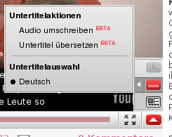 Youtube Untertitel Auto-Übersetzung