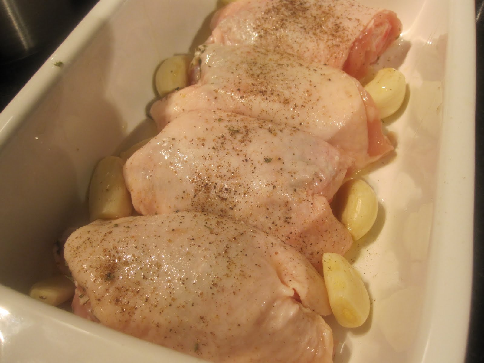 Bubbles n Squeaks Roasted Chicken Thighs with Garlic & Tarragon