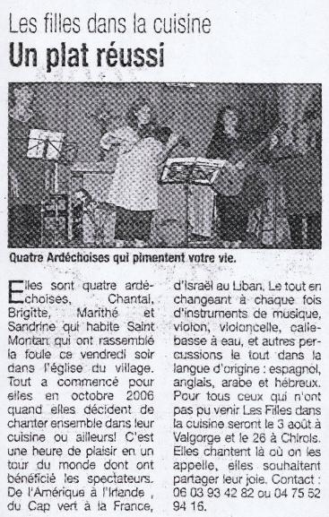 St Montan la Tribune du 26/06/08