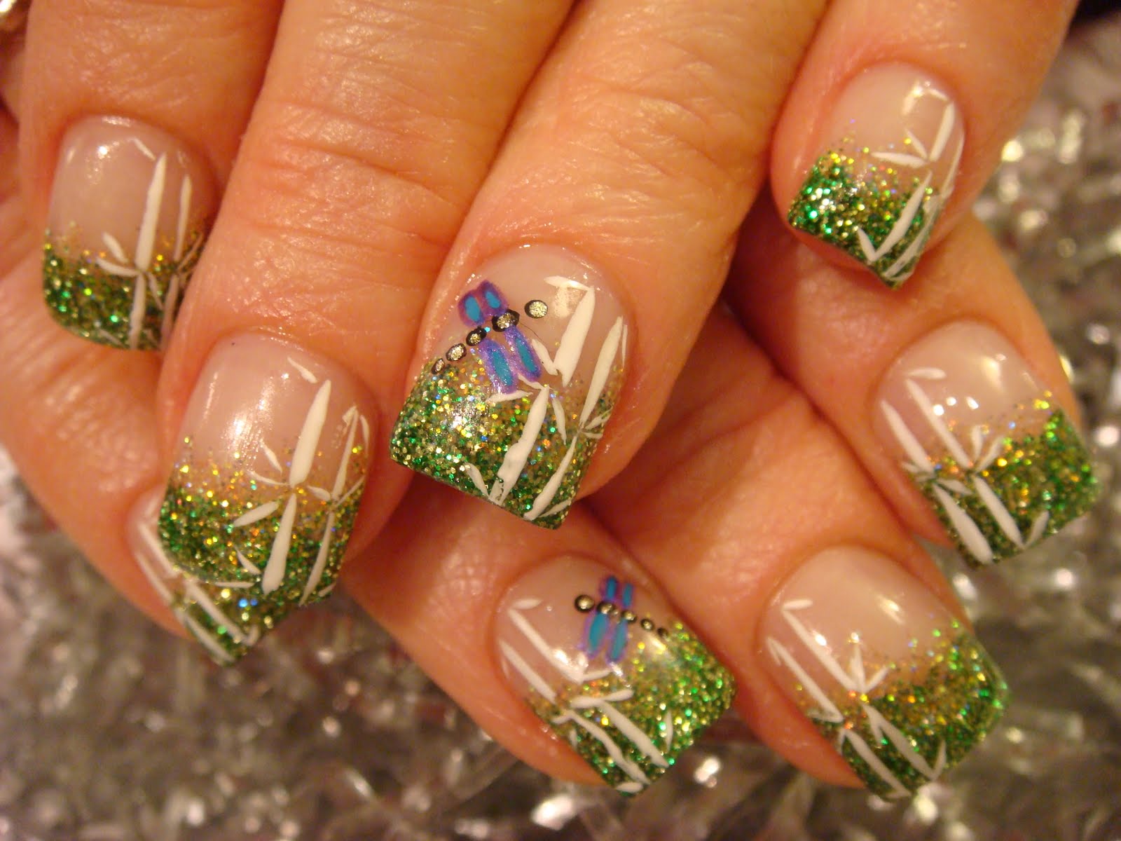 DRAGONFLY NAIL ACRYLIC
