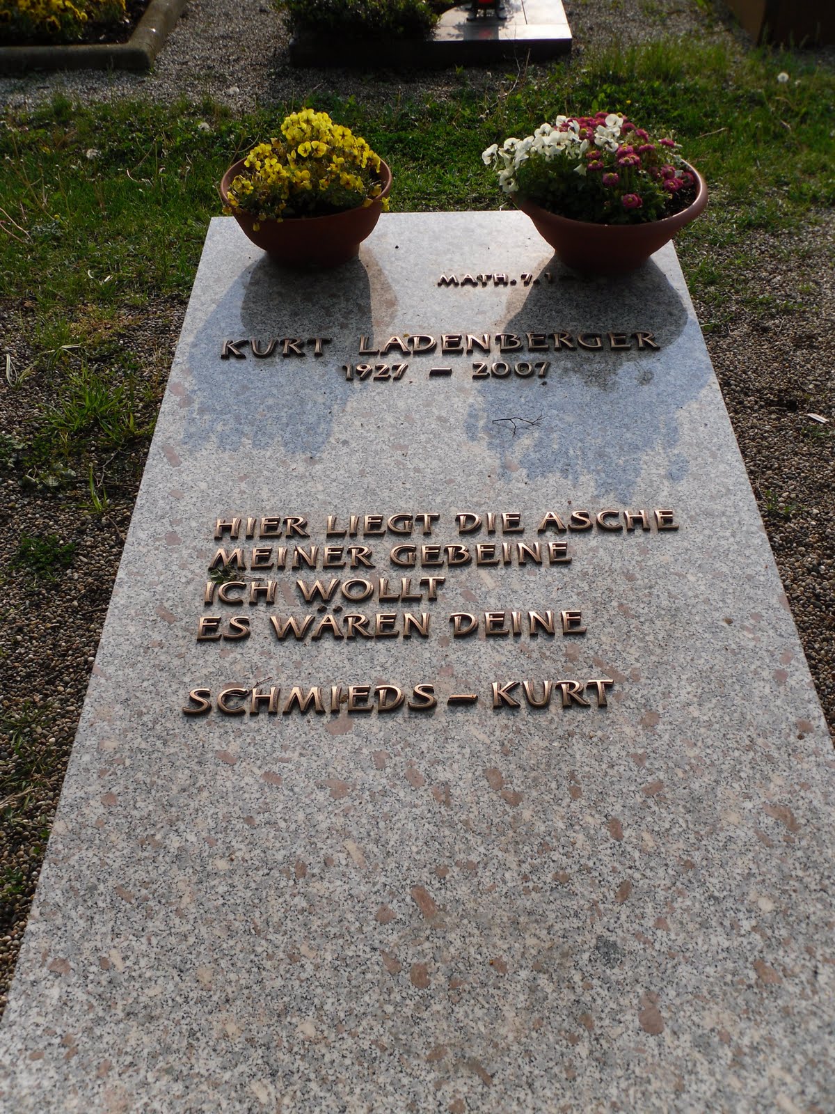 Gedanken Krimskrams: Grabsteinspruch
