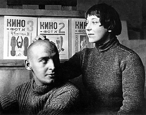 Rodchenko com sua esposa e colaboradora, Stepanova.