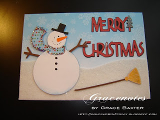 chubby snowman card, by Grace Baxter