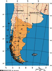 Así se conoce la Patagonia en la mayoría de los mapas ....