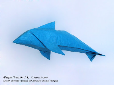 El Rincón del Origami: Delfín/Dolphin (version 1.1) - Alejandro Pascual