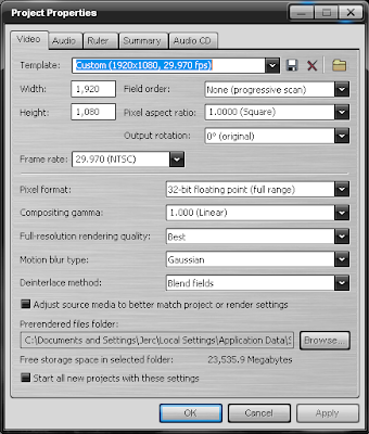 HD Video Encoding Tutorial: Optimizing h.264/AVC output settings for YouTubeHD using Sony Vegas Pro 9.0
