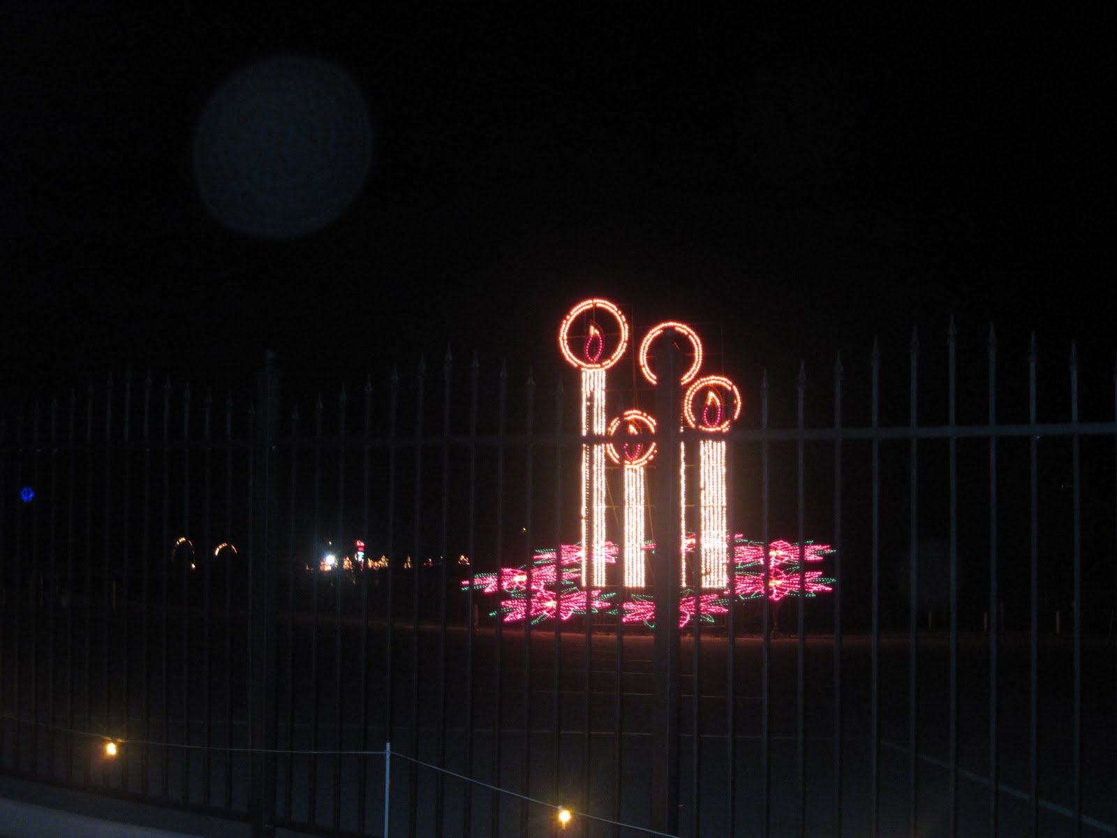 The Nichols Family Bristol Motor Speedway in Christmas lights