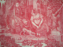 Toile de Rouen pelmet c1825