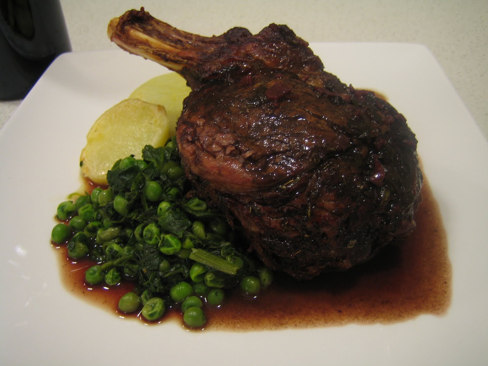 Journey of an Obsession Roast Rib Eye with PanFried Potatoes and