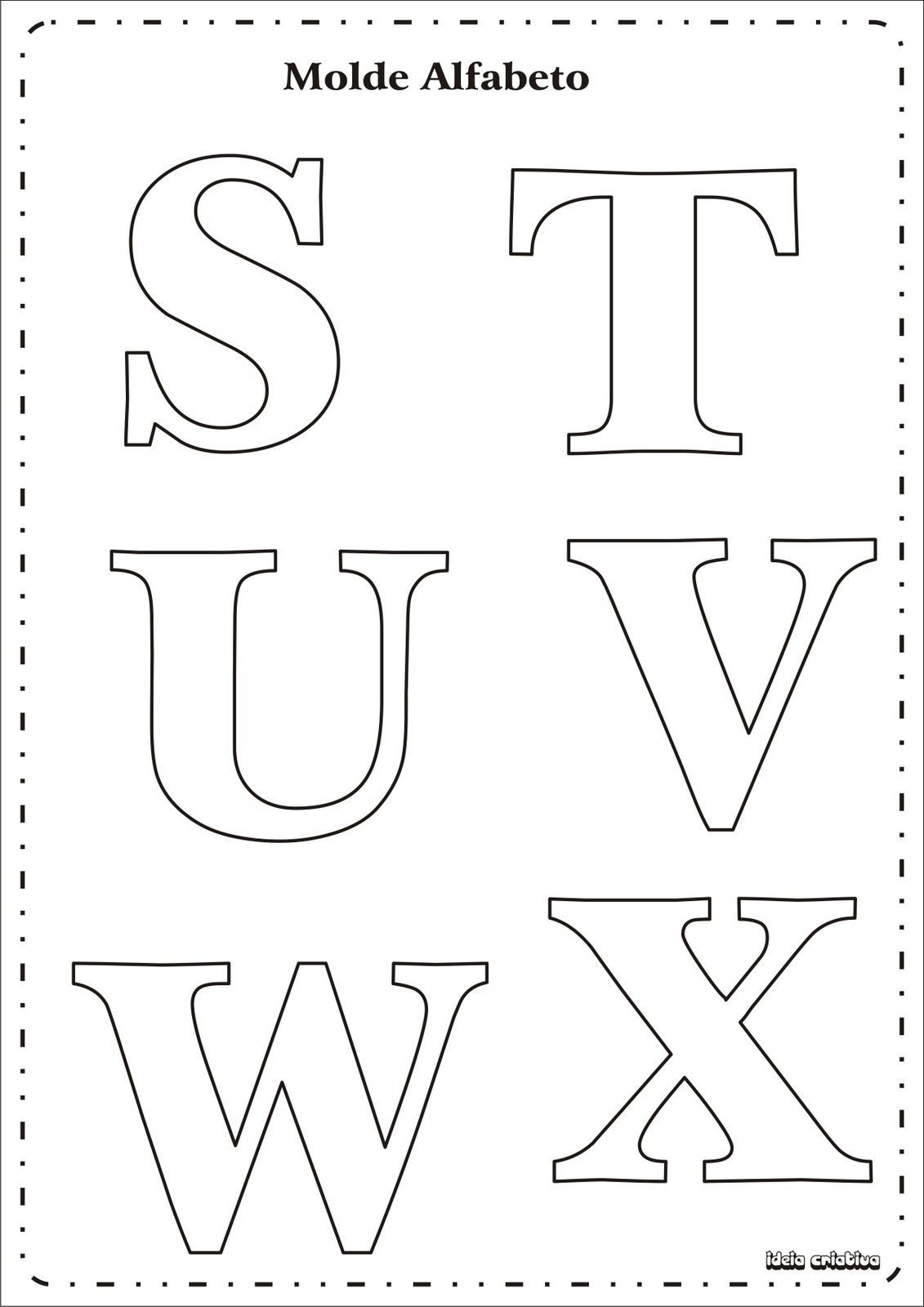 Molde De Letras Alfabeto Para Imprimir Edukita