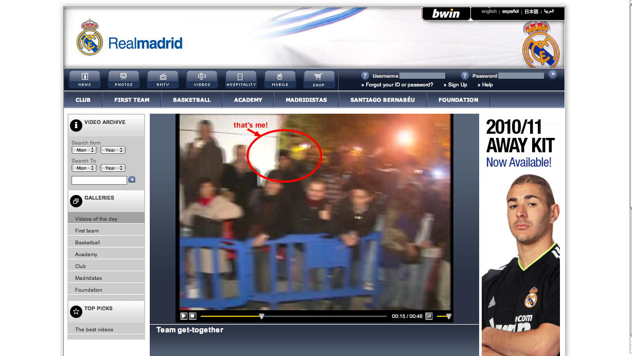 silicon thoughts: The "Real" Madrid experience!