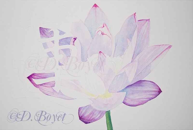 Wildside Art...for really wild art Lotus Kanji Work in Progress by