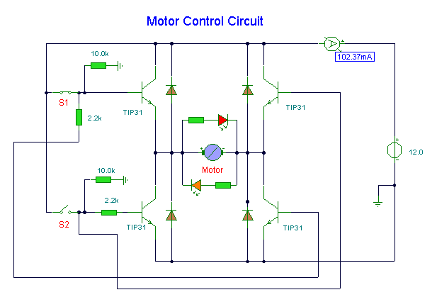 DC Motor Control Circuit - Electronic Circuit Schematic Wiring Diagram