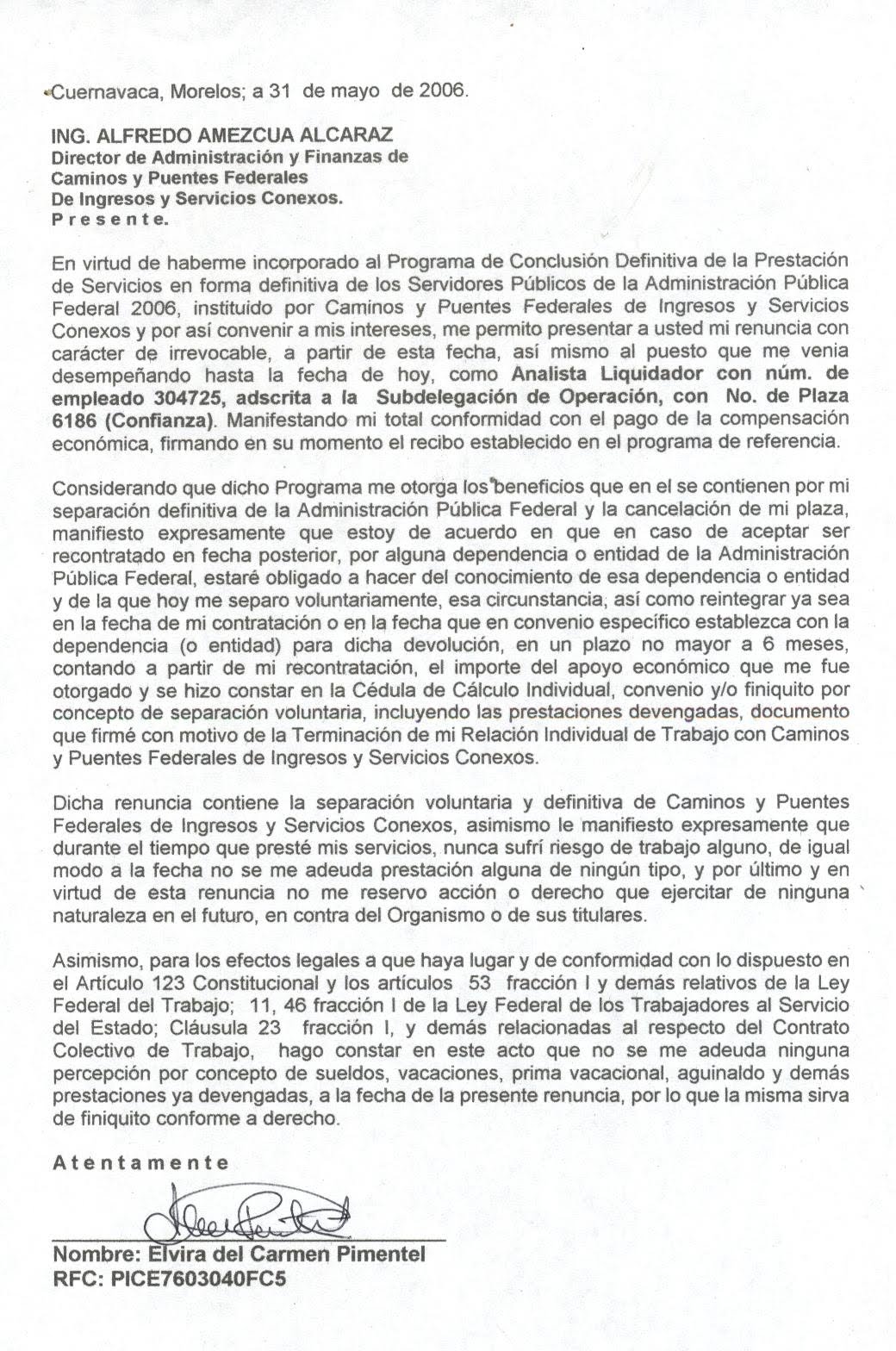IVE. TALLER DE LECTURA Y REDACCION: Ejemplo Carta formal 