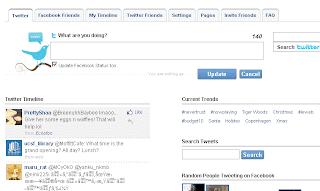 facebook twitter application