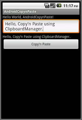 Copy and Paste using ClipboardManager