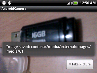 Save the camera image using MediaStore