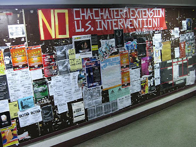 bulletin board in Palma Hall, University of the Philippines-Diliman