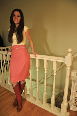 C&C: Day 2: Pink Piping Skirt!