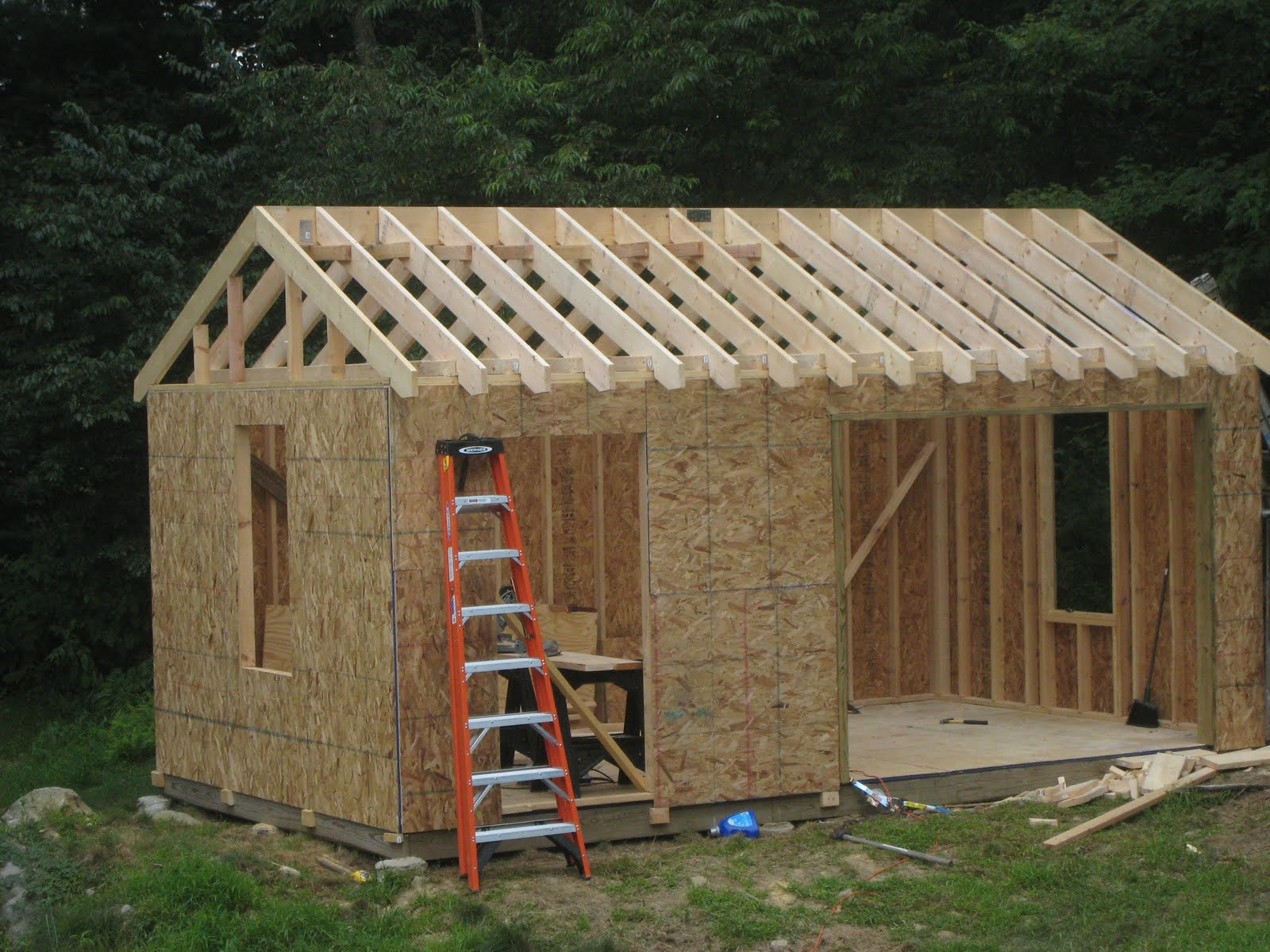 Donn 10 X 12 Shed Plans W Garage Door 8x10x12x14x16x18x20x22x24