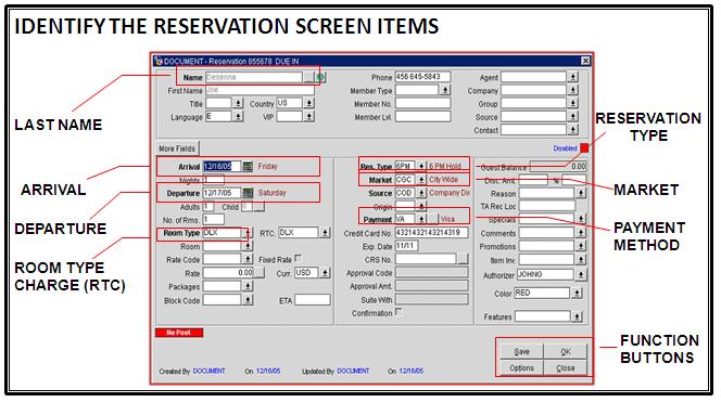 Property Management For Front Desk Officer Components Of Reservation Window