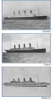 Titanic , Olympic y Britannic