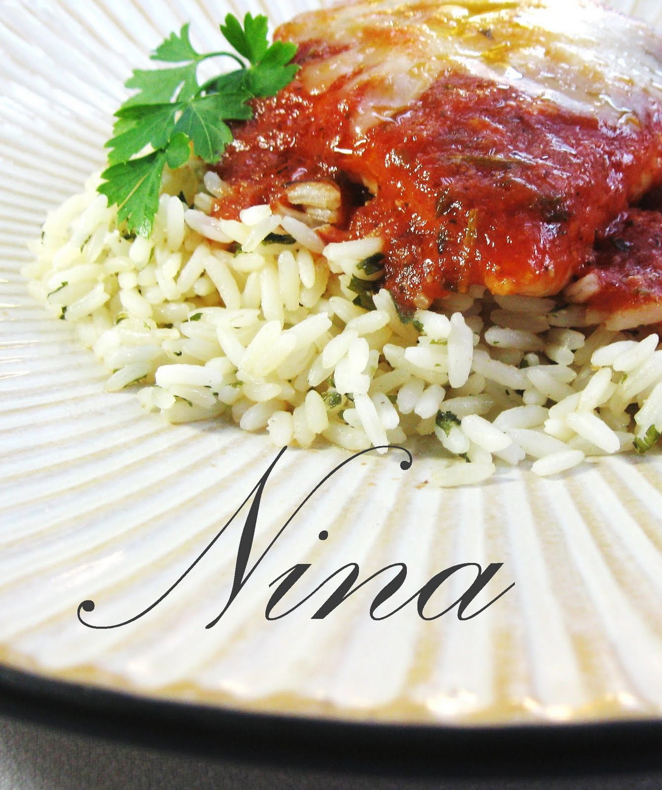 NINA'S RECIPES..... CHICKEN AND RICE WITH TOMATO SAUCE