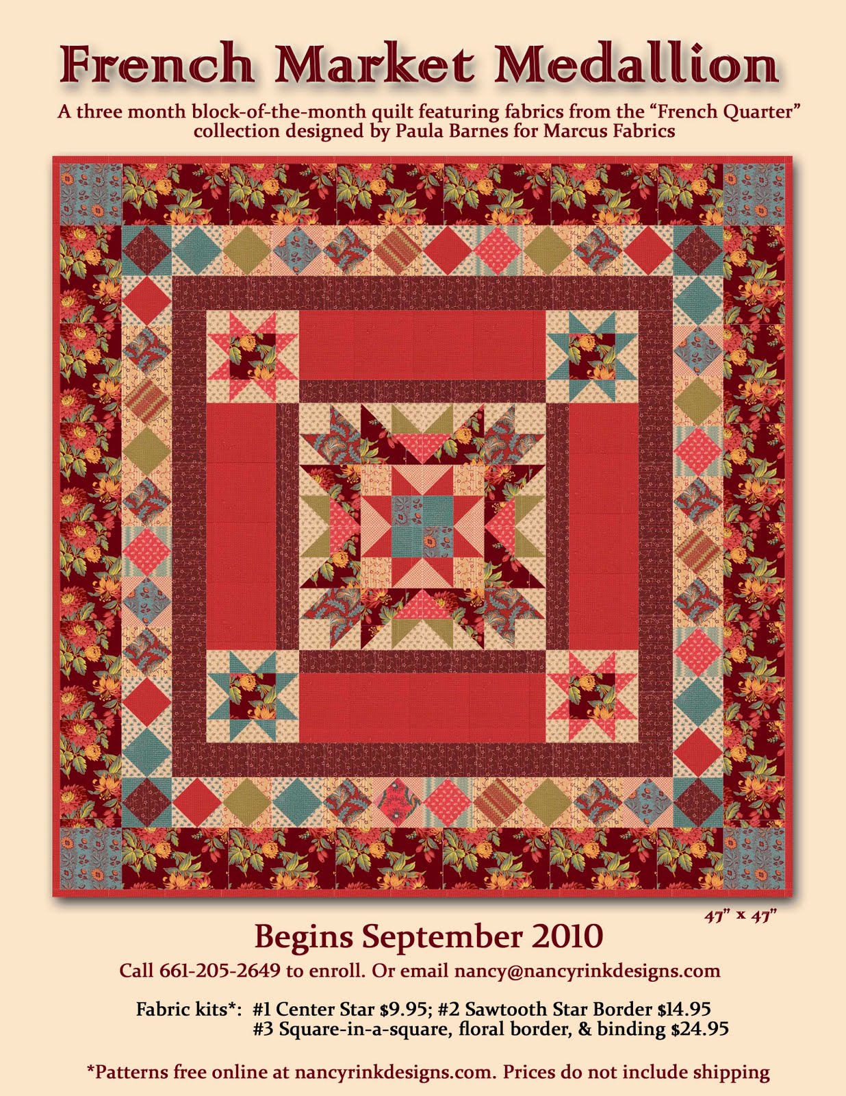 Nancy Rink Designs New "Quickie" BOM Starts September