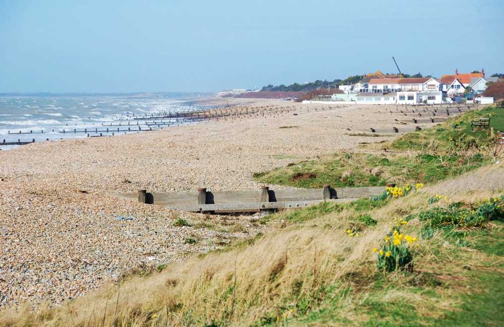 Postcards from Sussex East Preston beach, boats & daffs