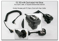 OC1008: OC-E3 with Dedicated Hot Shoe, Aux Sync Jack, and Bypass Disconnect Switch