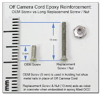 OC1014: Off Camera Cord Epoxy Reinforcement - Screw Comparison