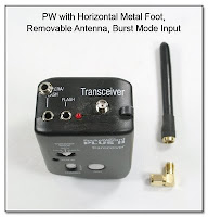 PJ1044: PW with Horizontal Metal Foot, Removable Antenna, and Burst Mode Input