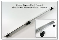 DF1012: Simple Double Flash Bracket - Thumbscrews and Neoprene Washers Included