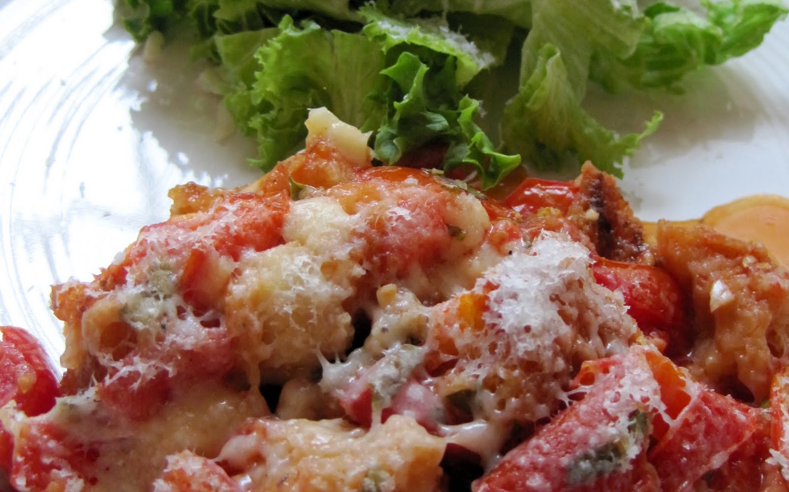 Alissamay's: Scalloped Tomatoes with Croutons