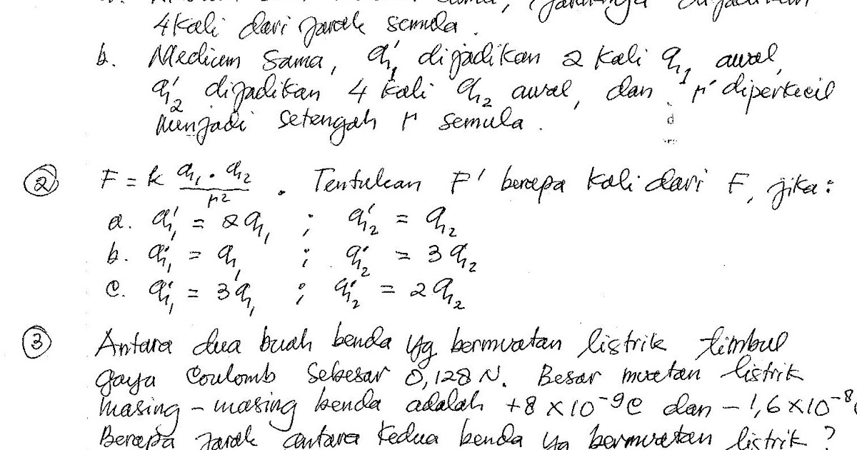 RUMAHBELAJARSPS: Kelas 9 : fisika Listrik statis dan Dinamis (midtest