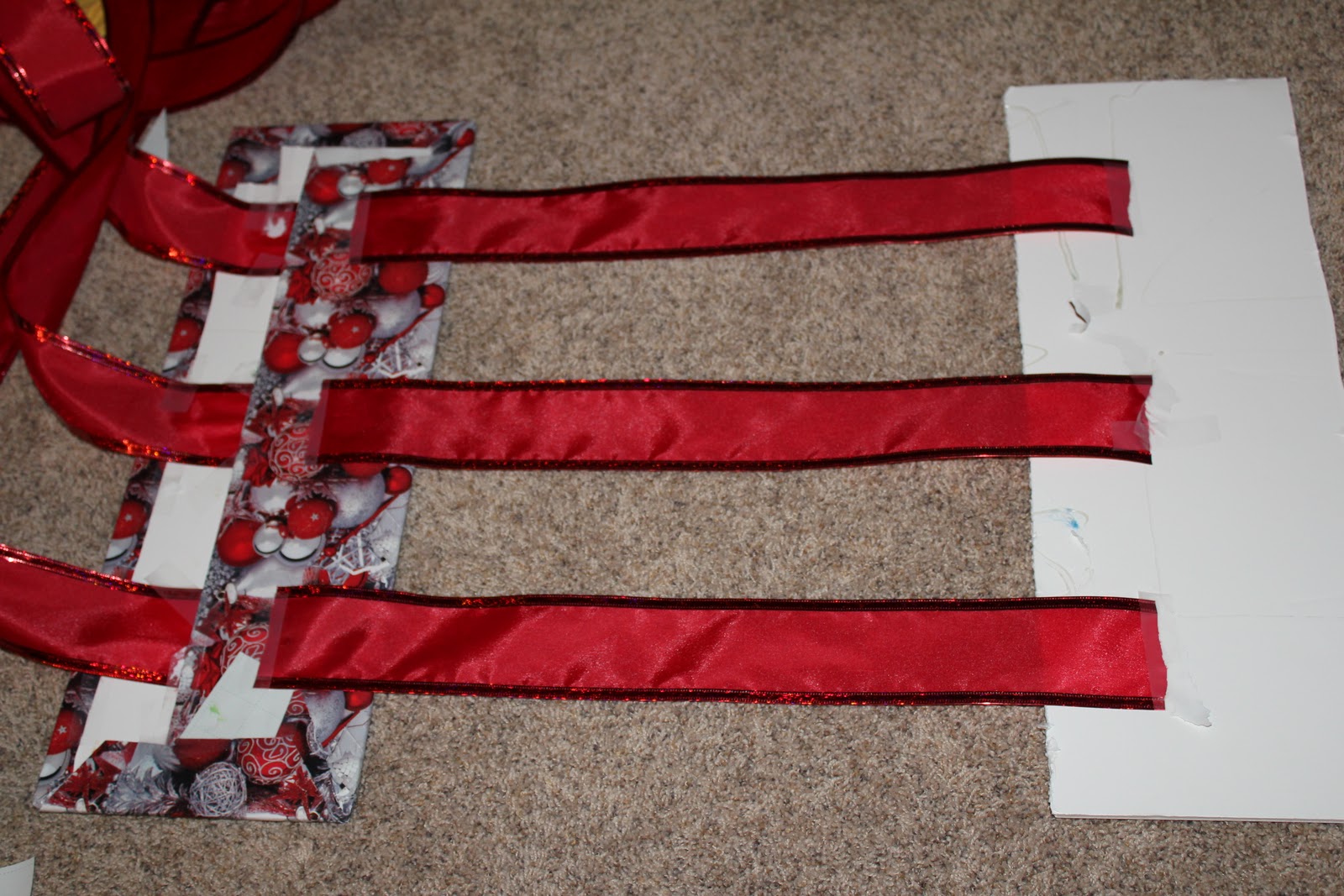 Ribbon Christmas Card Holder