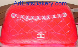 hot pink fondant Channel handbag