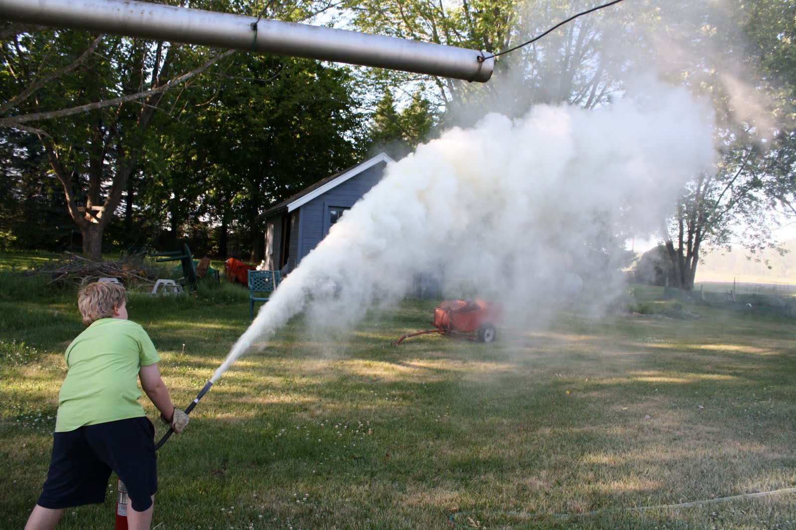 Once Upon a Family How to spray a fire extinguisher
