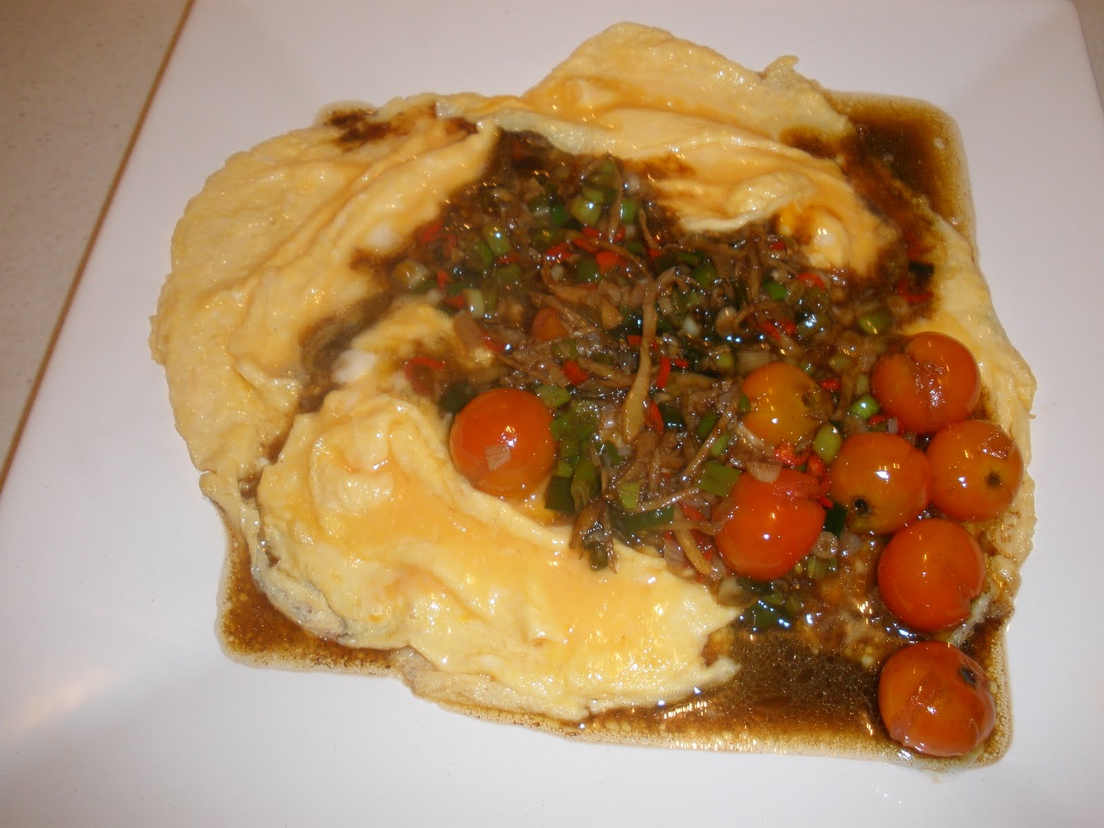 Sunday In My Kitchen Omelette with Sweet & Sour Tomato Sauce
