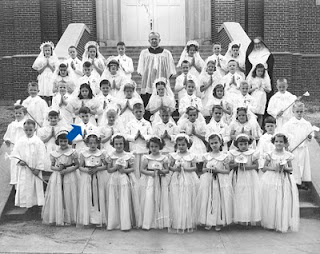 This was my First Holy Communion, at Blessed Sacrament School, Lincoln, Nebraska, April, 1953