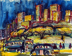 watercolor night scenes june somewhere