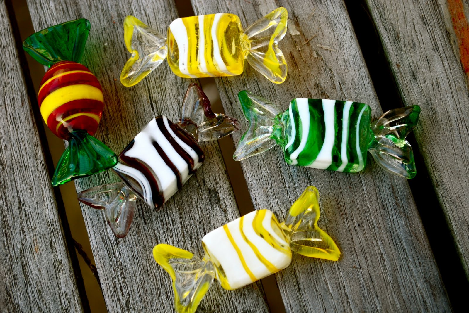 MetteSofie´s Sukkertøy av glass Sweets made of glass