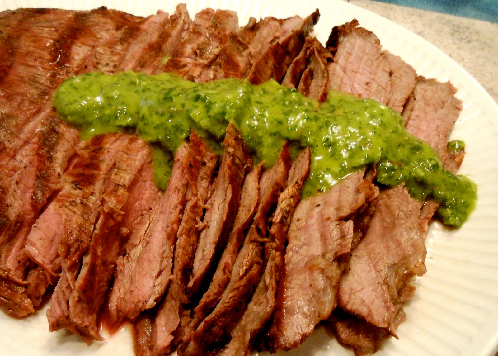 Cook. Eat. Enjoy. Repeat. Beer Marinated Flank Steak with Chimichurri