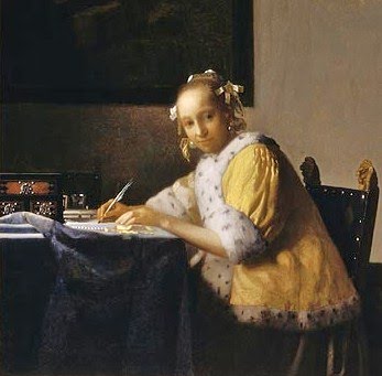 A Lady Writing a Letter, 1665 by Johannes Vermeer