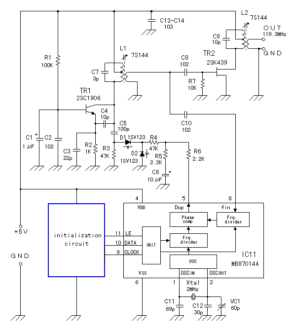 500 Circuits: PLL Synthesizing Oscillator 1