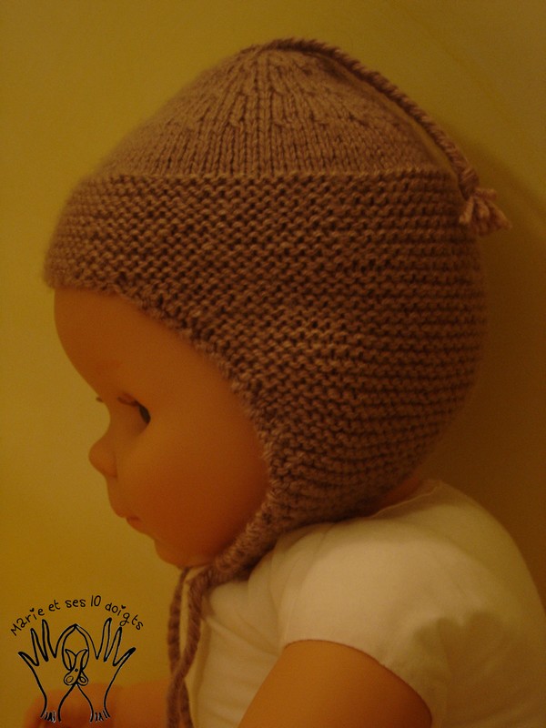 Marie et ses 10 doigts [001] cagoule bébé taupe